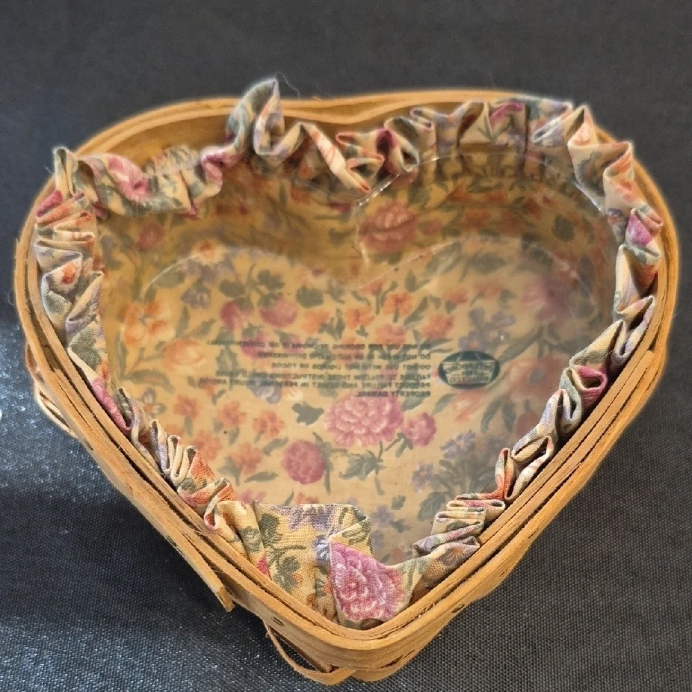 Peterboro Floral Heart Shaped Basket With Liner